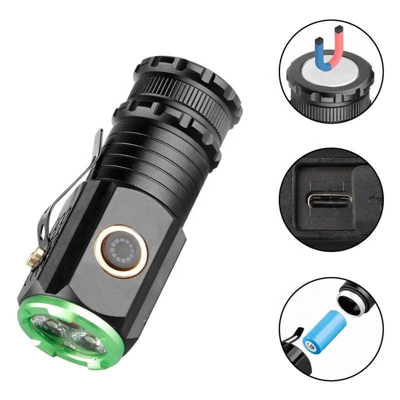 LD15R Right Angle Flashlight 2000 Lumen Rechargeable with Clip