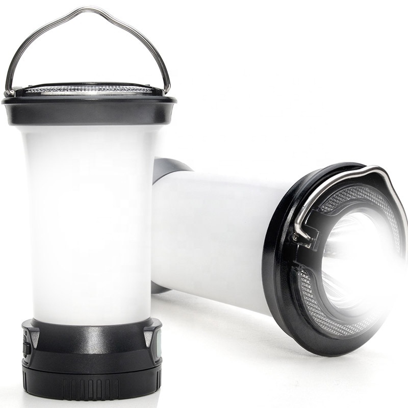 2 In 1 LED Camping Lantern with Flashlights for Outdoor Hiking Camping