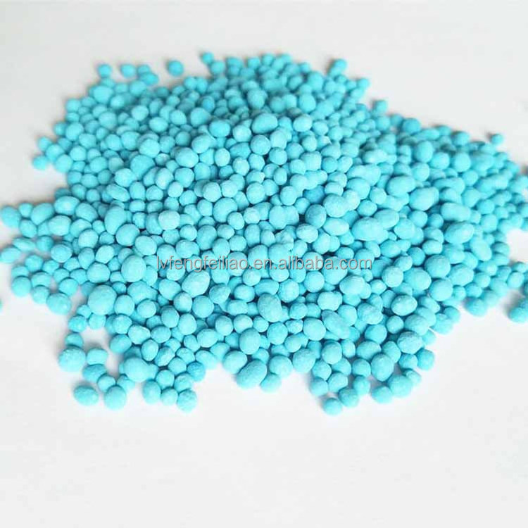 Inorganic complex fertilizers popular npk 12 12 17 2 blue granular npk fertilizer