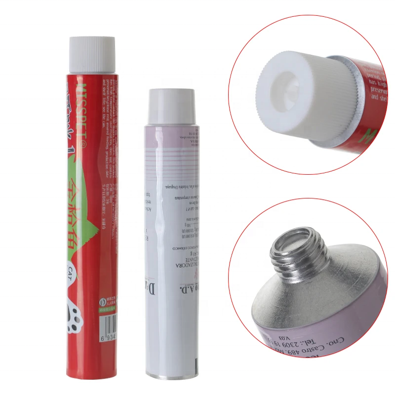 Custom Empty Metal Tube Packaging Squeeze Hand Creams Cosmetics Toothpaste Sunscreen Aluminium Collapsible Tubes With Metal Lid