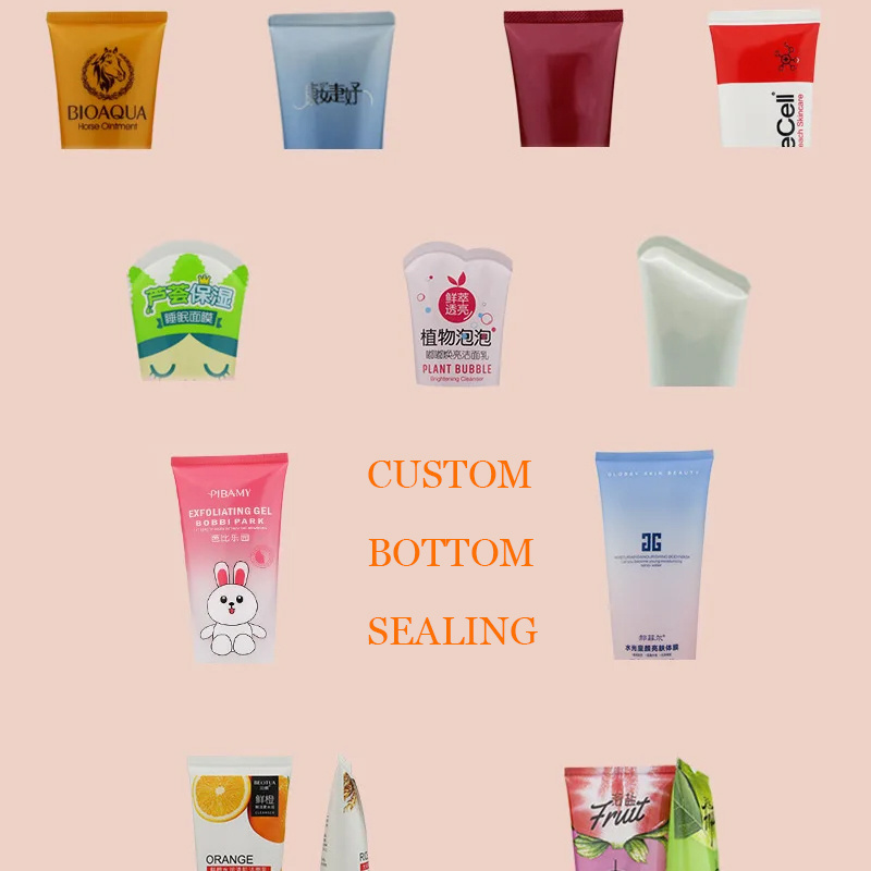 Lvfeng Custom Acrylic Lid Tube Plastic Eye Lip Cream Cosmetic Lip Gloss Removing Hand Cream Ointment Tube Packaging