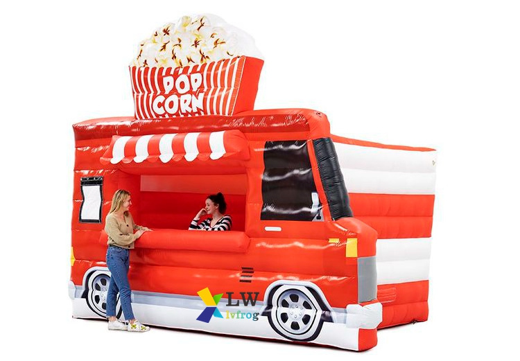 Cheap popcorn inflatable food tent booth inflatable carnival treat shop tent food truck for sale