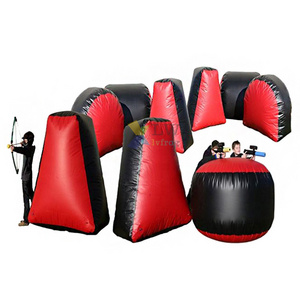 Outdoor custom shape PVC laser tag games giant paintball equipment inflatable bunkers