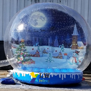 Inflatable snow globe photo booth, adult size inflatable snow globe bubble tent for Christmas