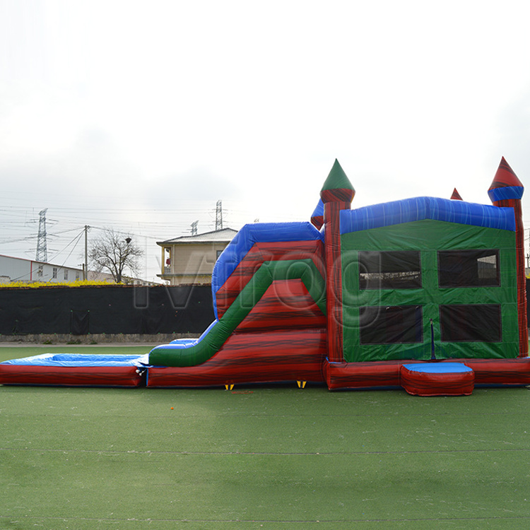 Commercial PVC jumping castle bounce house with pool inflatable bouncer slide combo rental