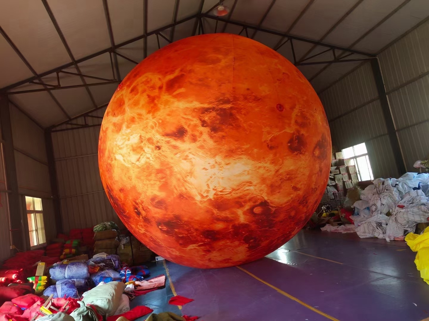 Large Inflatable Sun Inflatable Solar System LED Planet Balloon for Educational Institution Planetarium Store Club Decoration