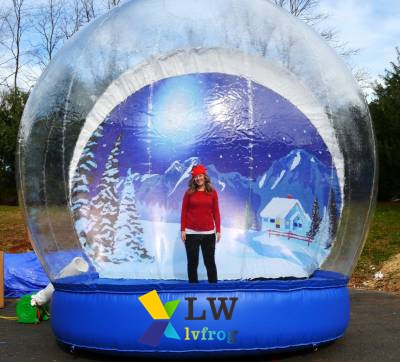 Inflatable snow globe photo booth, adult size inflatable snow globe bubble tent for Christmas