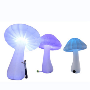 Giant inflatable mushroom color mushroom model with LED lights for garden decoration