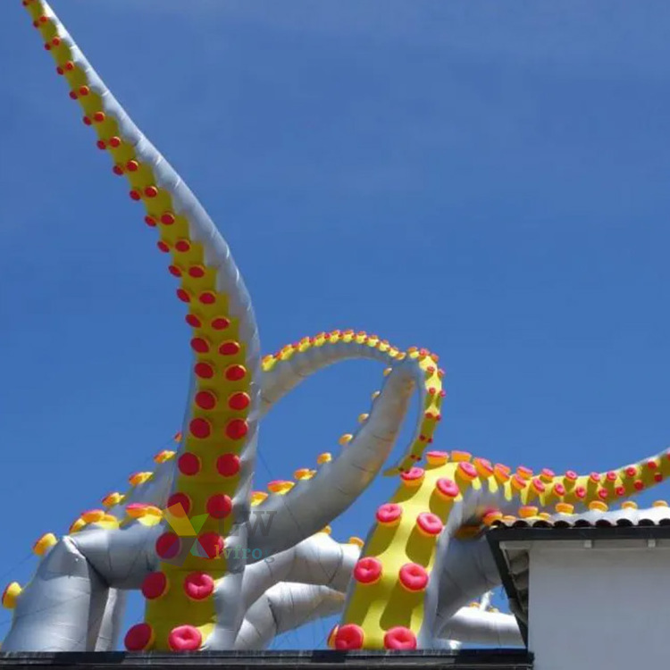 Hot Sale Customized Giant Animal Advertising Model Inflatable Octopus Tentacle for Building Decoration