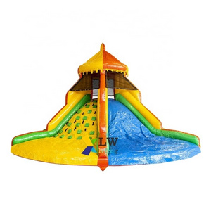 Volcano Rush Commercial Inflatable Volcano Slide Multilane Water Slide for Kids PVC Free Printing Customized Size EN71, Ce