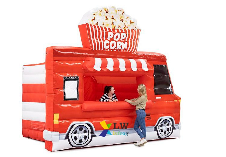 Cheap popcorn inflatable food tent booth inflatable carnival treat shop tent food truck for sale