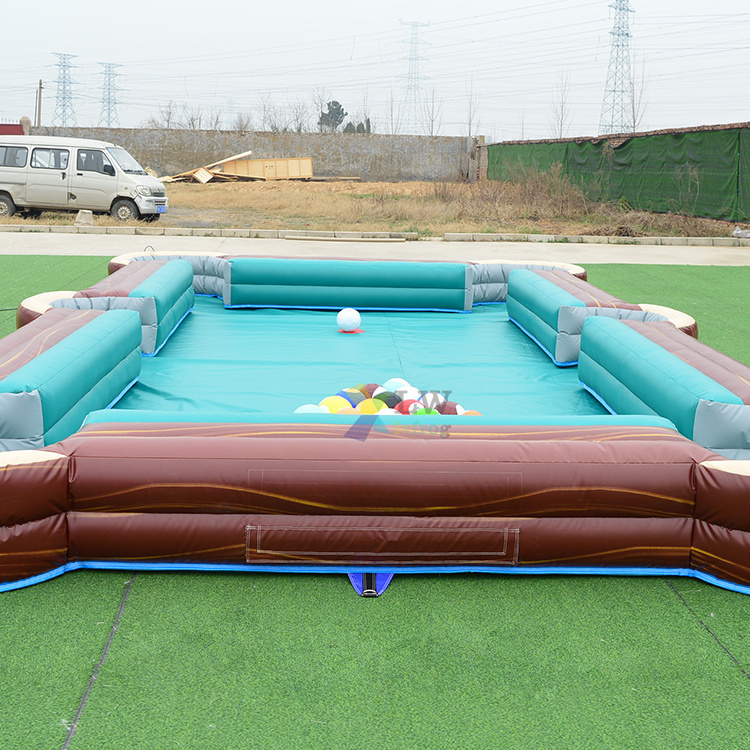 Commercial Interactive Carnival Football Games Inflatable Snooker Soccer Pool Table  For Sale