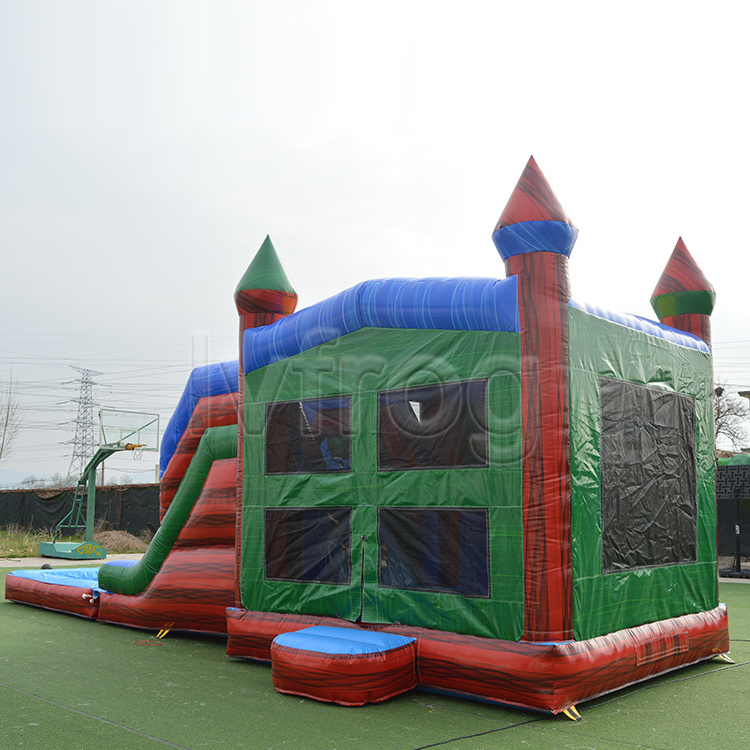 Commercial PVC jumping castle bounce house with pool inflatable bouncer slide combo rental