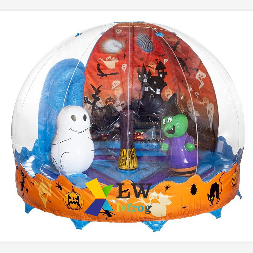 Inflatable snow globe photo booth, adult size inflatable snow globe bubble tent for Christmas