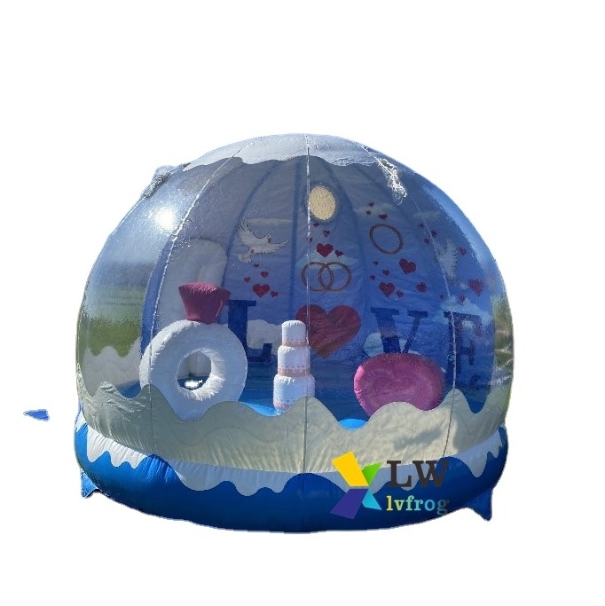 Nice carnival games giant snow globe balloon human size  inflatable snow globe for event