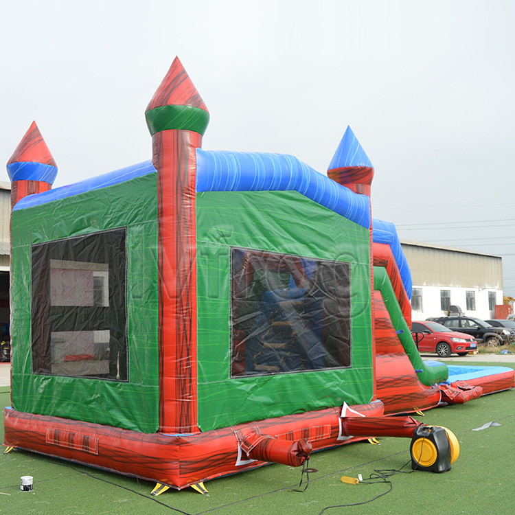 Commercial PVC jumping castle bounce house with pool inflatable bouncer slide combo rental