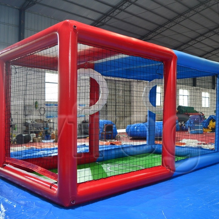 PVC Tarpaulin Inflatable Soccer Frame Court Inflatable Drone Football Field For Sale