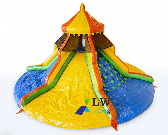 Volcano Rush Commercial Inflatable Volcano Slide Multilane Water Slide for Kids PVC Free Printing Customized Size EN71, Ce