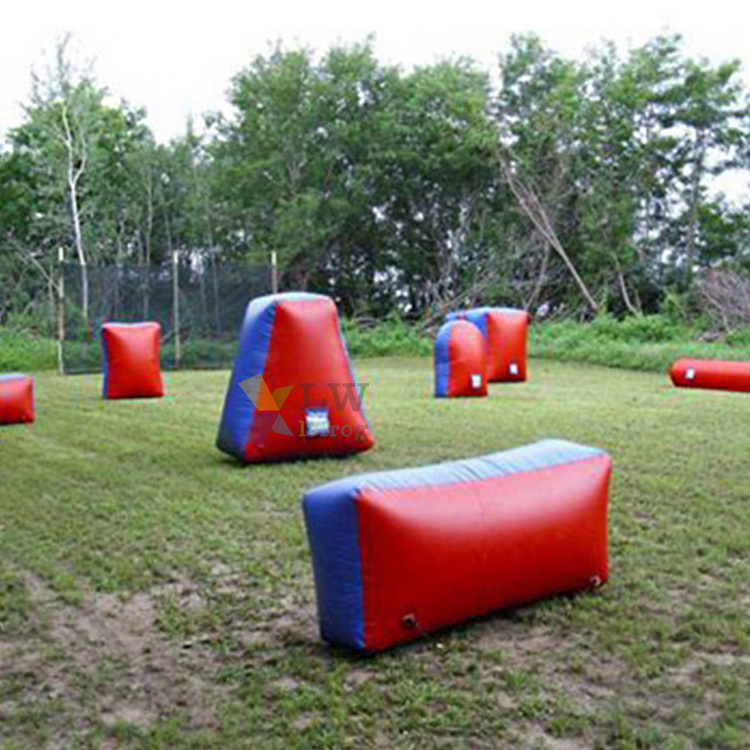 Outdoor custom shape PVC laser tag games giant paintball equipment inflatable bunkers