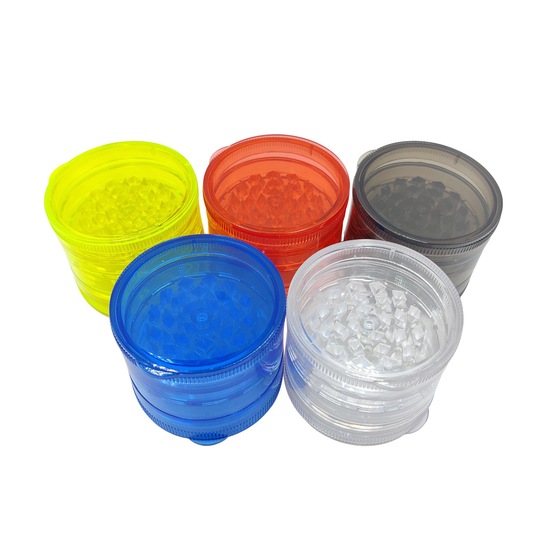 Lvhe Smoke Shop Wholesale 63mm 5 Layers Plastic Herb Grinder