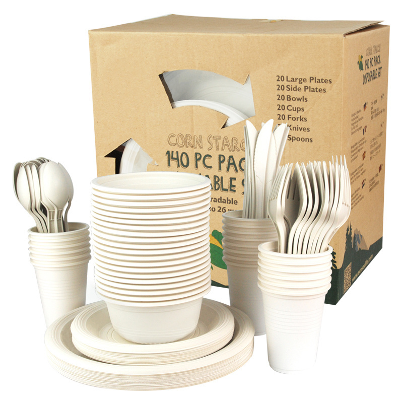 China Top Ten Selling Products Plastic Eco Friendly Compostable Biodegradable Compostable Disposable Tableware