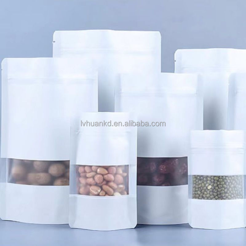 Color Doypack Mylar Storage Bags Food Grade Stand Up Zip Lock Packaging Pouch Aluminum Foil Stand Up Nut Food Bags With Zipper