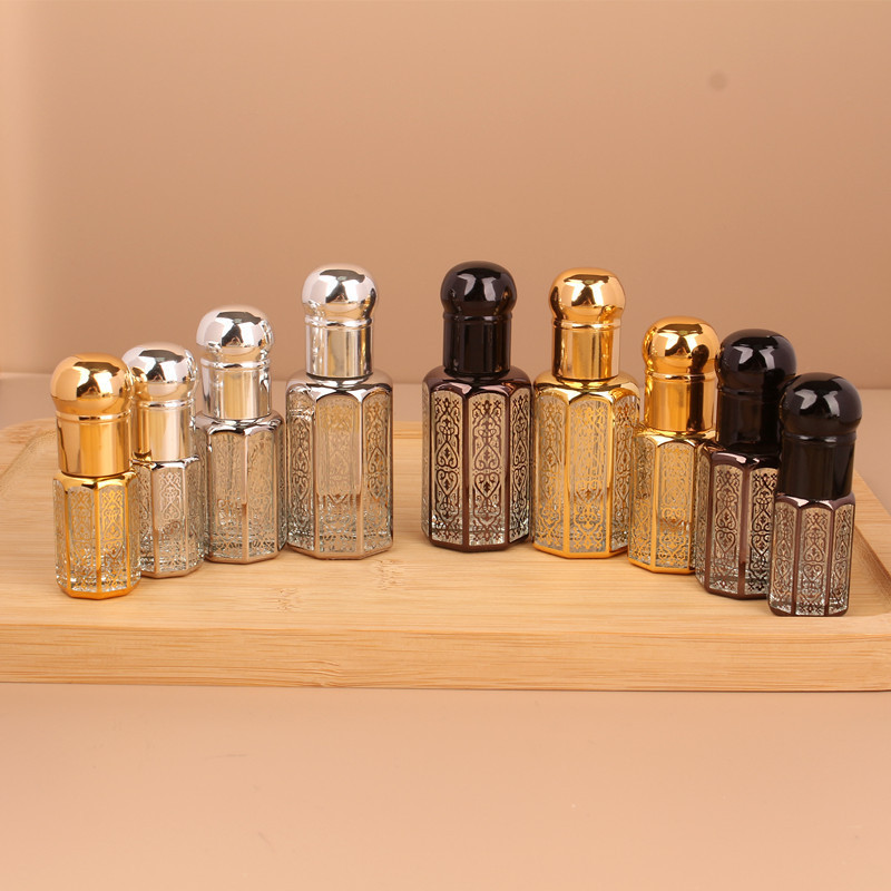 Perfume Essential Oil Roller Bottle 3 6 12 Ml Attar Bottle Roll On Glass Fancy Empty 3ml 6ml 12ml Design Attar Bottles