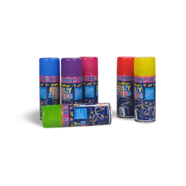 Factory Supply Non-Flammable Color Crazy Party silly String Ribbon Spray