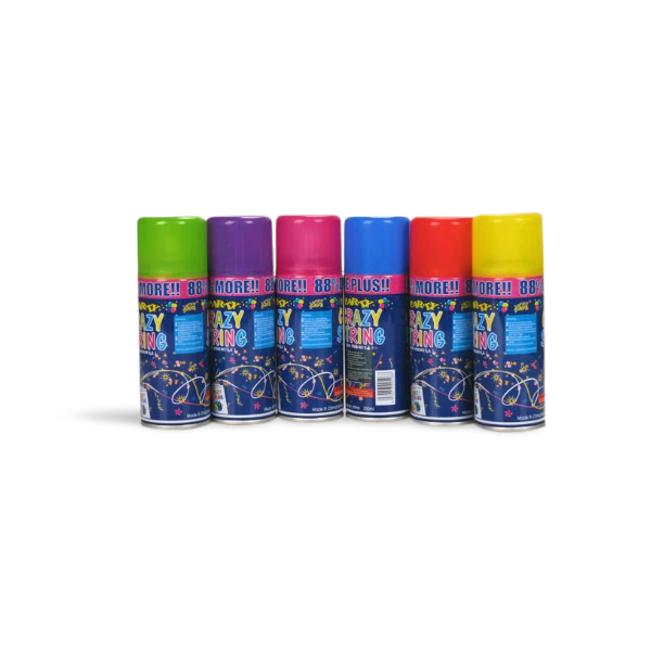 wholesale 250ml homemade colorful spatter crazy silly string spray for party celebration