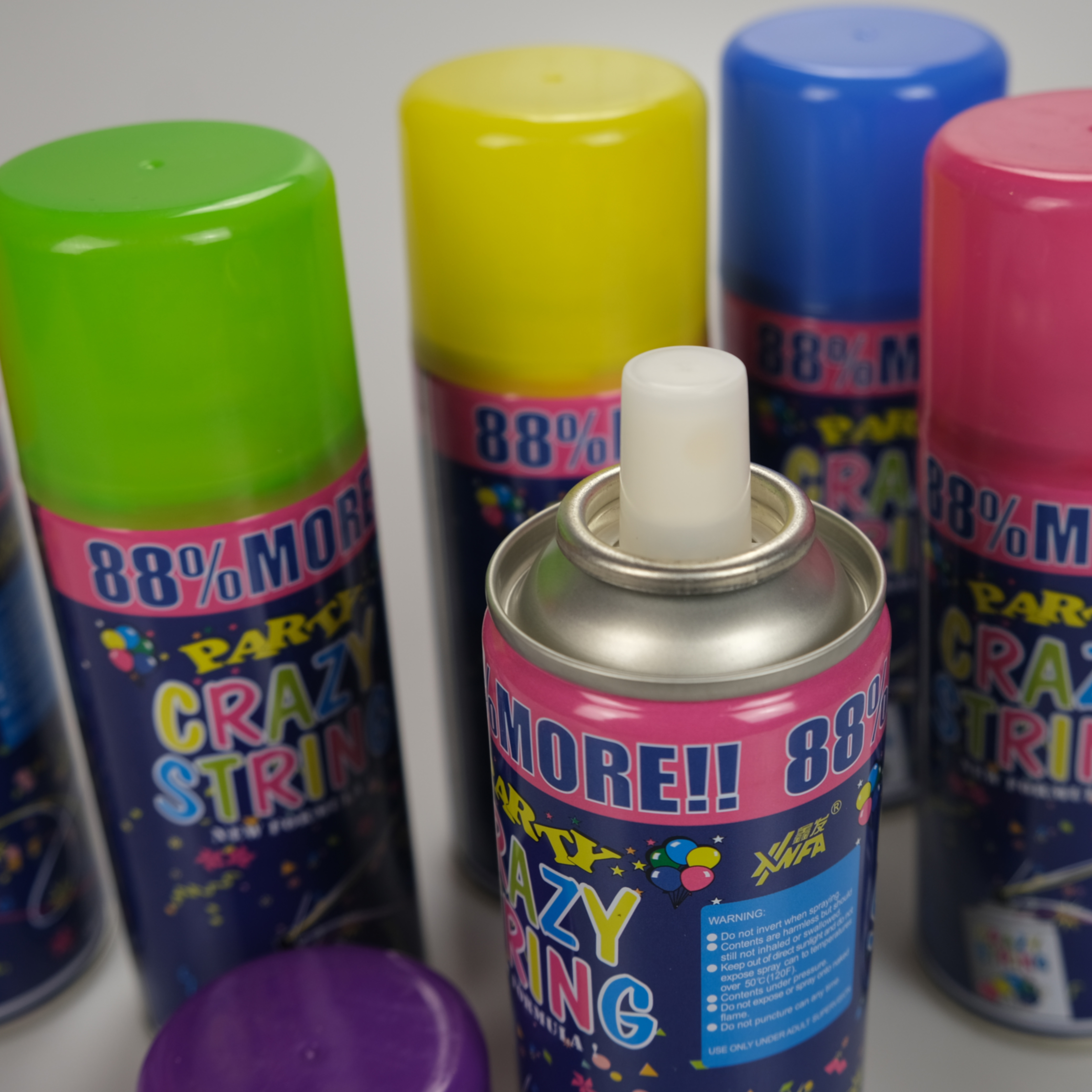 Eco-Friendly Colorful Wedding Birthday Party Crazy Spray Silly String