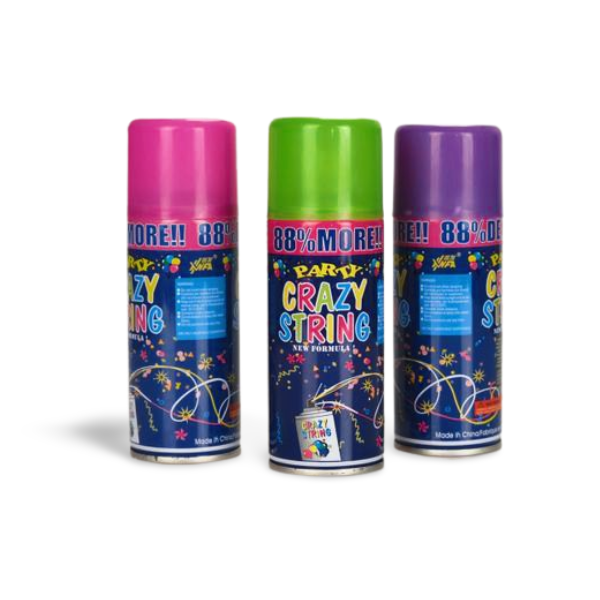 Factory Supply Non-Flammable Color Crazy Party silly String Ribbon Spray