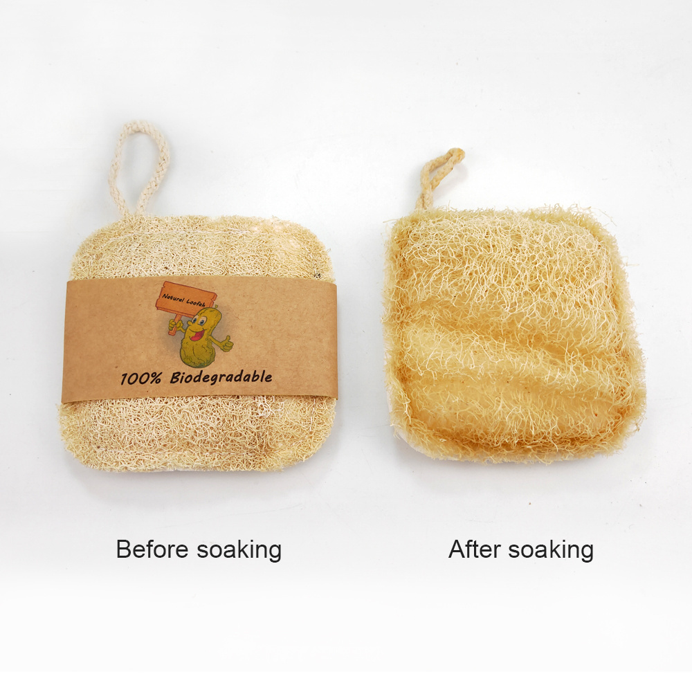 Kitchen Cellulose Dish Cleaning Sponge Biodegradable Square Shaped Loofah Wood Pulp Sponge for Washing Dishes