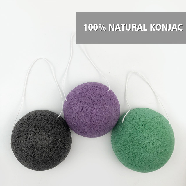 Kids Facial Cleansing Comfortable Baby Body Sponge Face Wash Degradable Hemisphere Shape Bamboo Charcoal Konjac Sponge