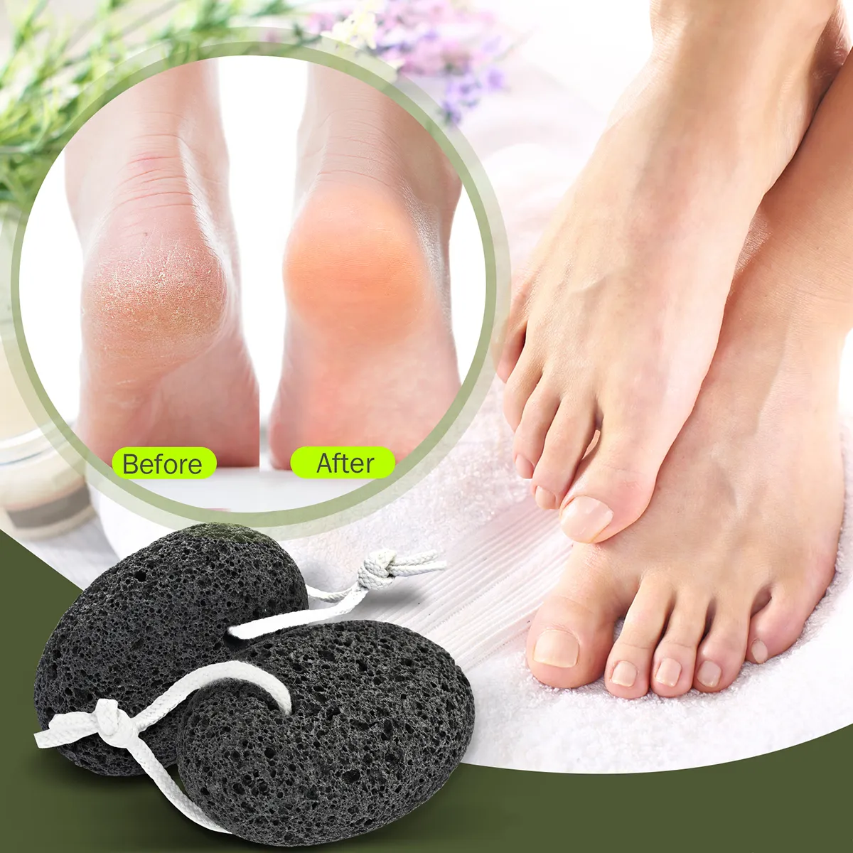 Feet Hard Skin Callus Remover for Feet and Hands Foot File Exfoliation Remove Dead Skin volcanic rock Natural Pumice Stone