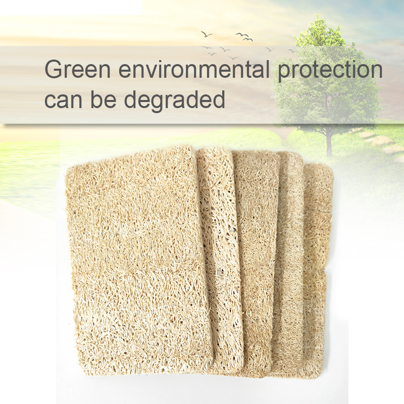 Organic Loofah 100% Rectangle Cleaning Tablet Lufa Disposable Biodegradable Loofah Sponge Natural Eco Friendly Loofah