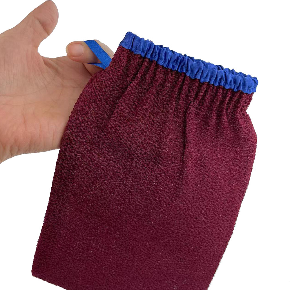 Long Bath 100% silk exfoliating mitt organic bath gloves body scrubber removes dead skin Body exfoliating mitt