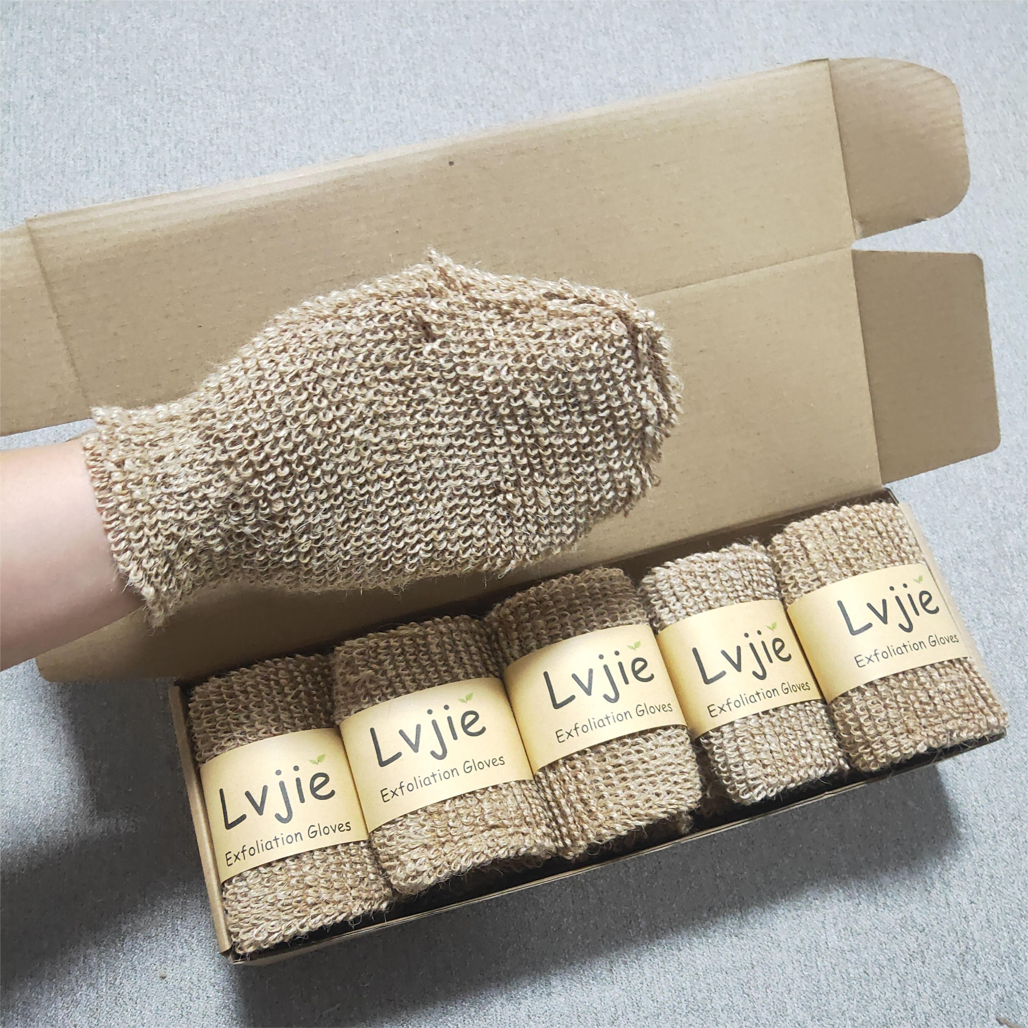 Eco-friendly Jute Dead Skin Rubbing Soap Scrubber Natural Body Comfortable Exfoliating gloves products Bath Mitts