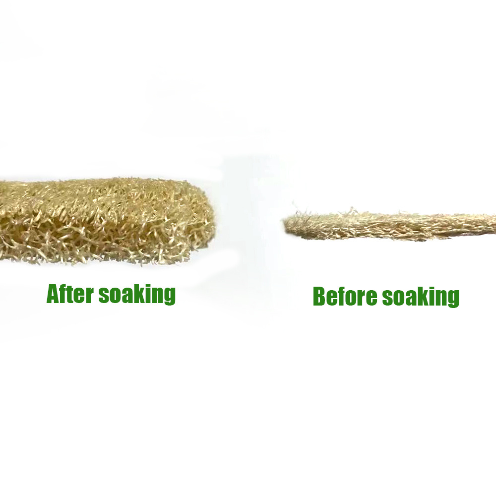 Organic Loofah 100% Rectangle Cleaning Tablet Lufa Disposable Biodegradable Loofah Sponge Natural Eco Friendly Loofah