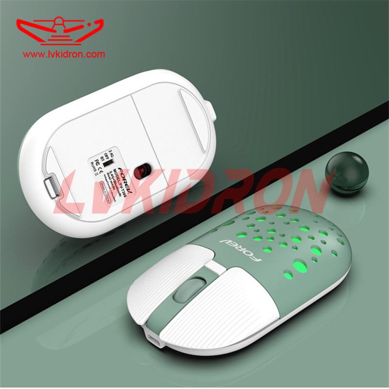 LVKI-T398 Wireless Mouse and 5.1 Transmission Multi and Band 2.4G Use Mouse 2 Connection Modes Gifts for Gaming Gaming Mouse