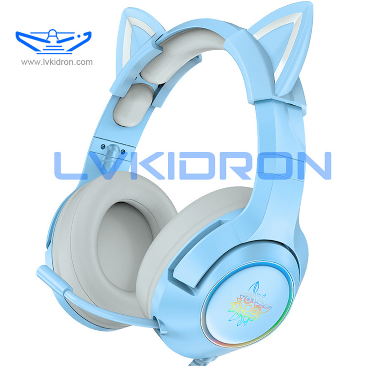 Hot Selling K9 Cat Ears Teenage Headphones Cute E-sports headphones portable gaming headset headphones