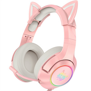 Hot Selling K9 Cat Ears Teenage Headphones Cute E-sports headphones portable gaming headset headphones