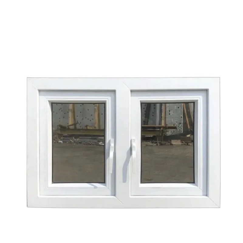 China Leading Manufacture vinyl Double Swing PVC Profile Casement window upvc Window and Door