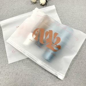 Ziplock Plsstic Bags Frosted Zip Lock Bags For Clothing Cosmetic Zipper Pouch Custom Printed Plastic Bag With Zip Lock