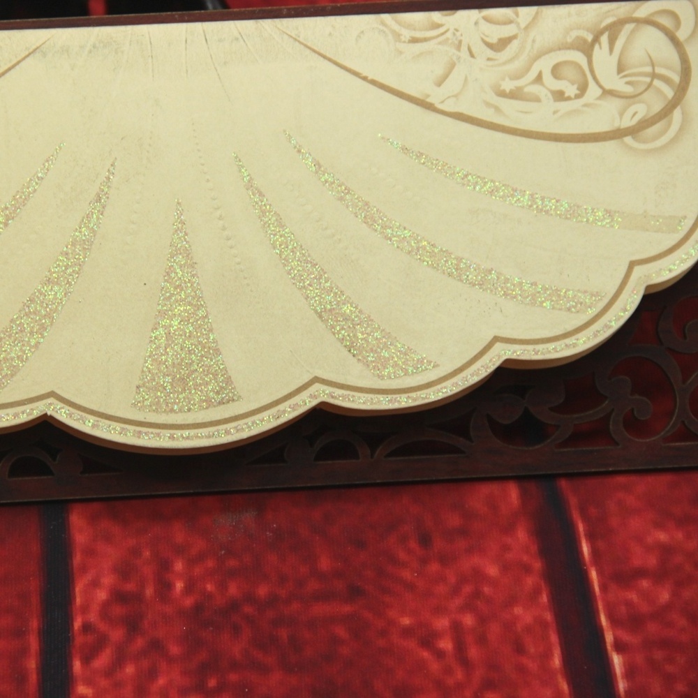 Good price and high quality for wooden wedding invitation card in Yiwu