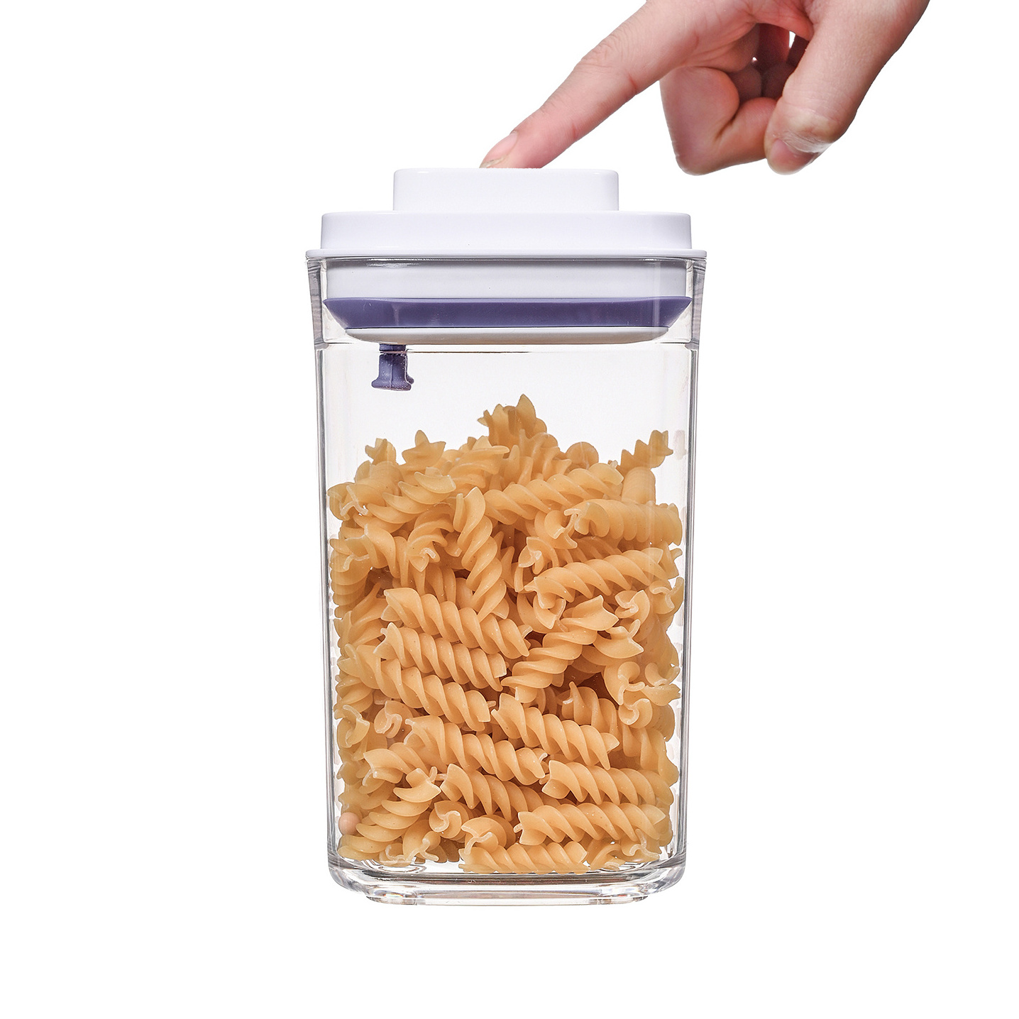 Mascot Bpa-free Pop Up Airtight Plastic Jar Kitchen Organizer Sealed Tank for Fusilli Cereal Dry Food Storage Bin Box Container