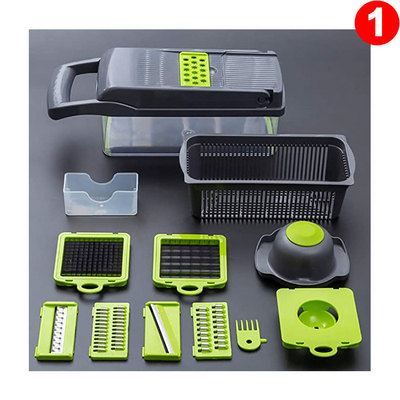 Mascot Multifunction 14 In 1 fruit vegetable tools manual mandoline slicer mini chopper for kitchen cutter