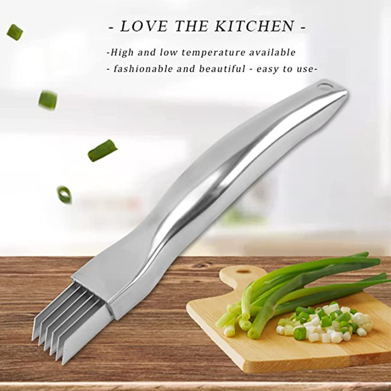 Mascot Scallion Cutter With 6 Blades Chopped Green Onion Knife Vegetable Shred Kitchen Useful Accessories Cooking Supplies