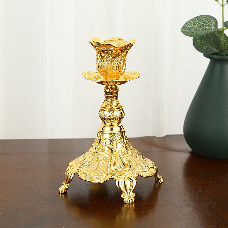 Mascot Vintage wedding iron candelabra table centerpieces candle holder gold centerpiece