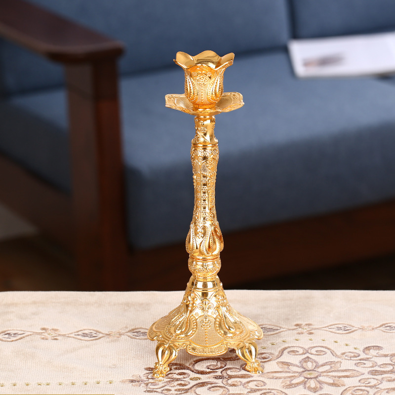 Mascot Vintage wedding iron candelabra table centerpieces candle holder gold centerpiece