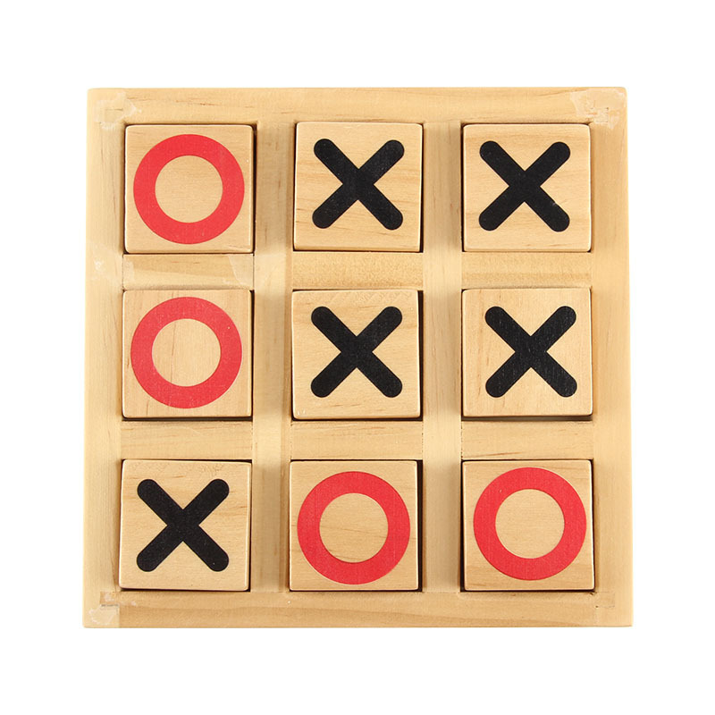 Wholesale Wooden Tic Tac Toe Battles Games Table XO Chess 3D Puzzle Board Baby Educational Toys For Children Kids Boys Girls